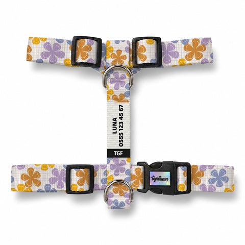 Flower Check Köpek Göğüs Tasması – Urun