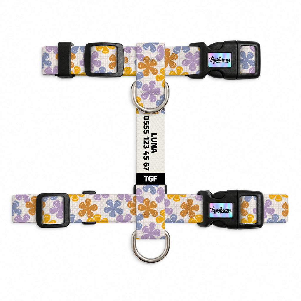 Flower Check Kedi Göğüs Tasması – Urun