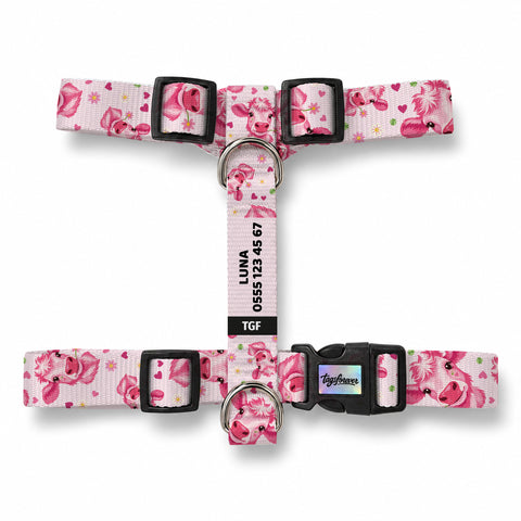 Pink Moo Köpek Göğüs Tasması – Urun