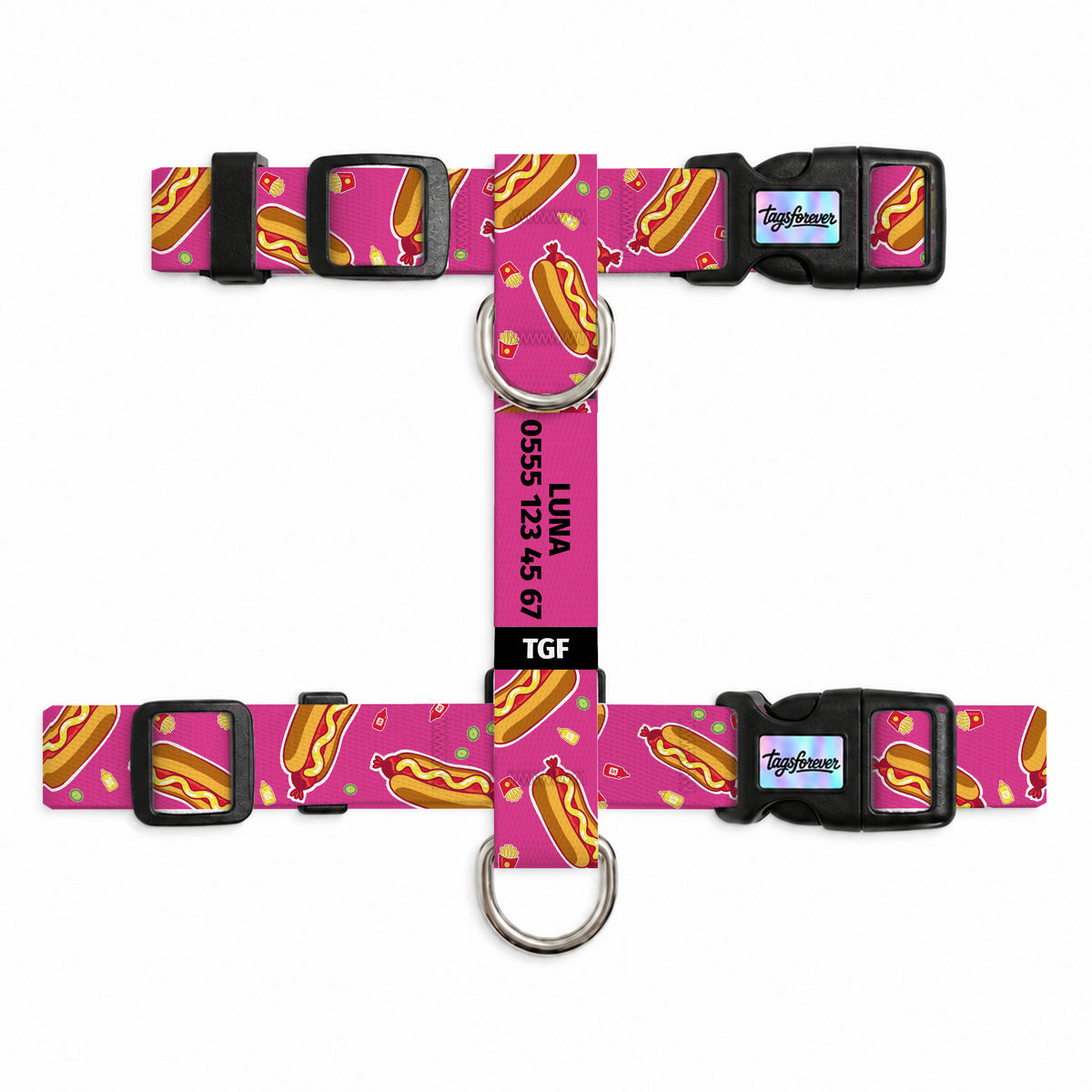 Hotdog Pink Kedi Göğüs Tasması – Urun