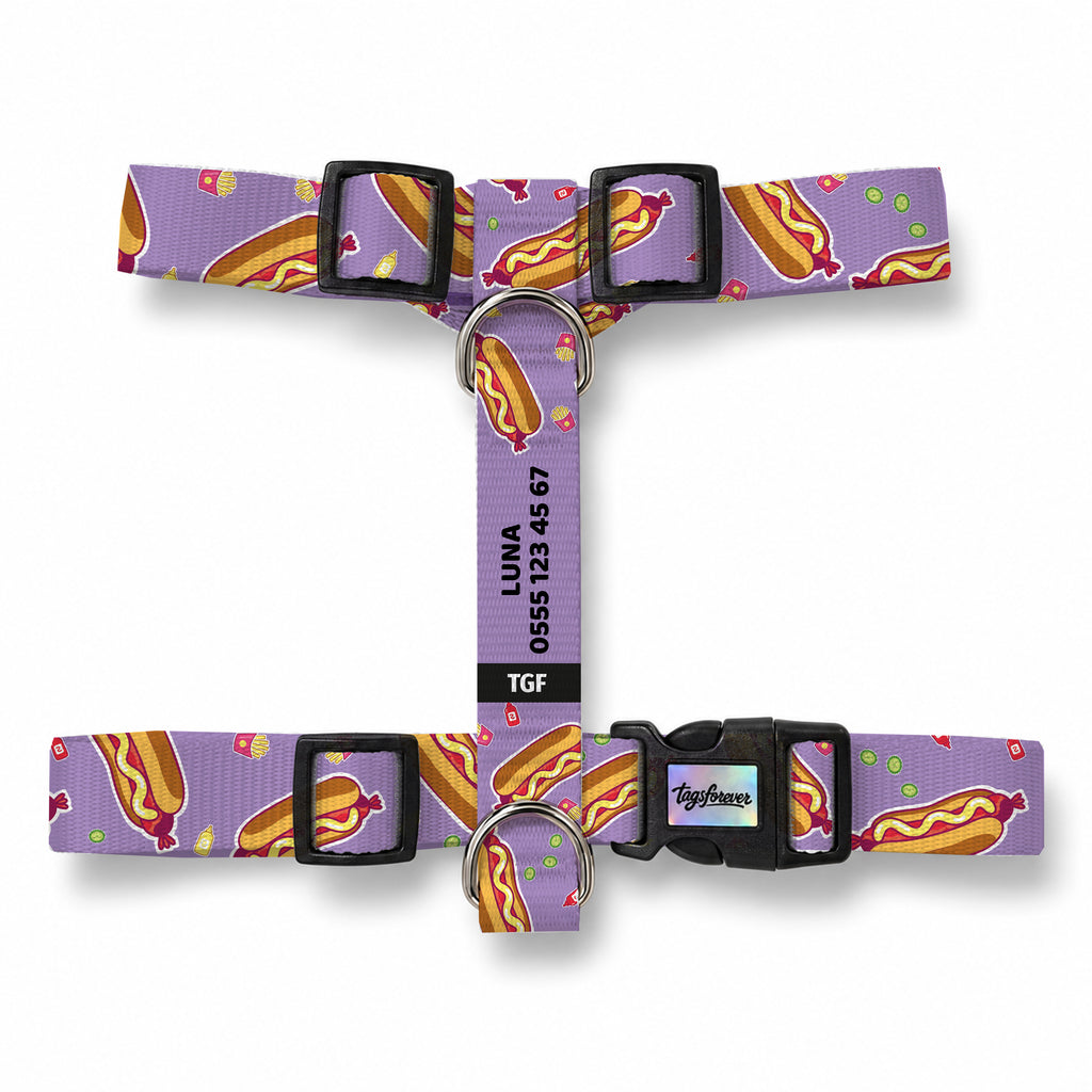 Hotdog Lilac Köpek Göğüs Tasması – Urun
