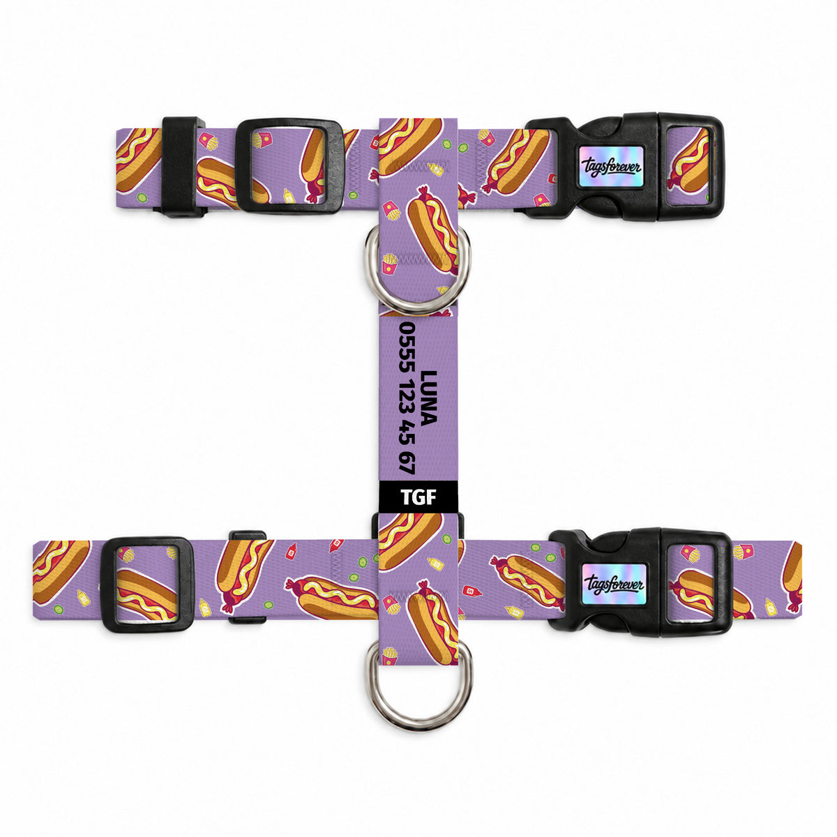 Hotdog Lilac Kedi Göğüs Tasması – Urun