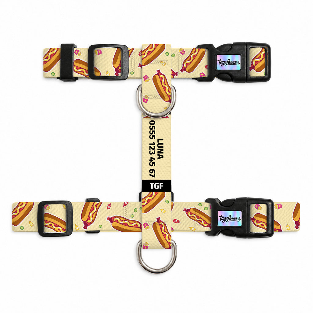 Hotdog Cream Kedi Göğüs Tasması – Urun