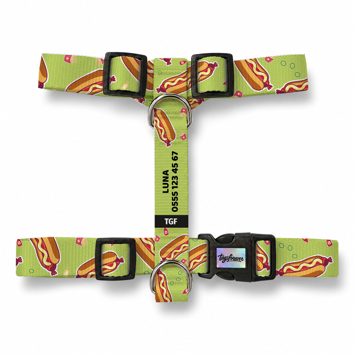 Hotdog Lime Köpek Göğüs Tasması – Urun