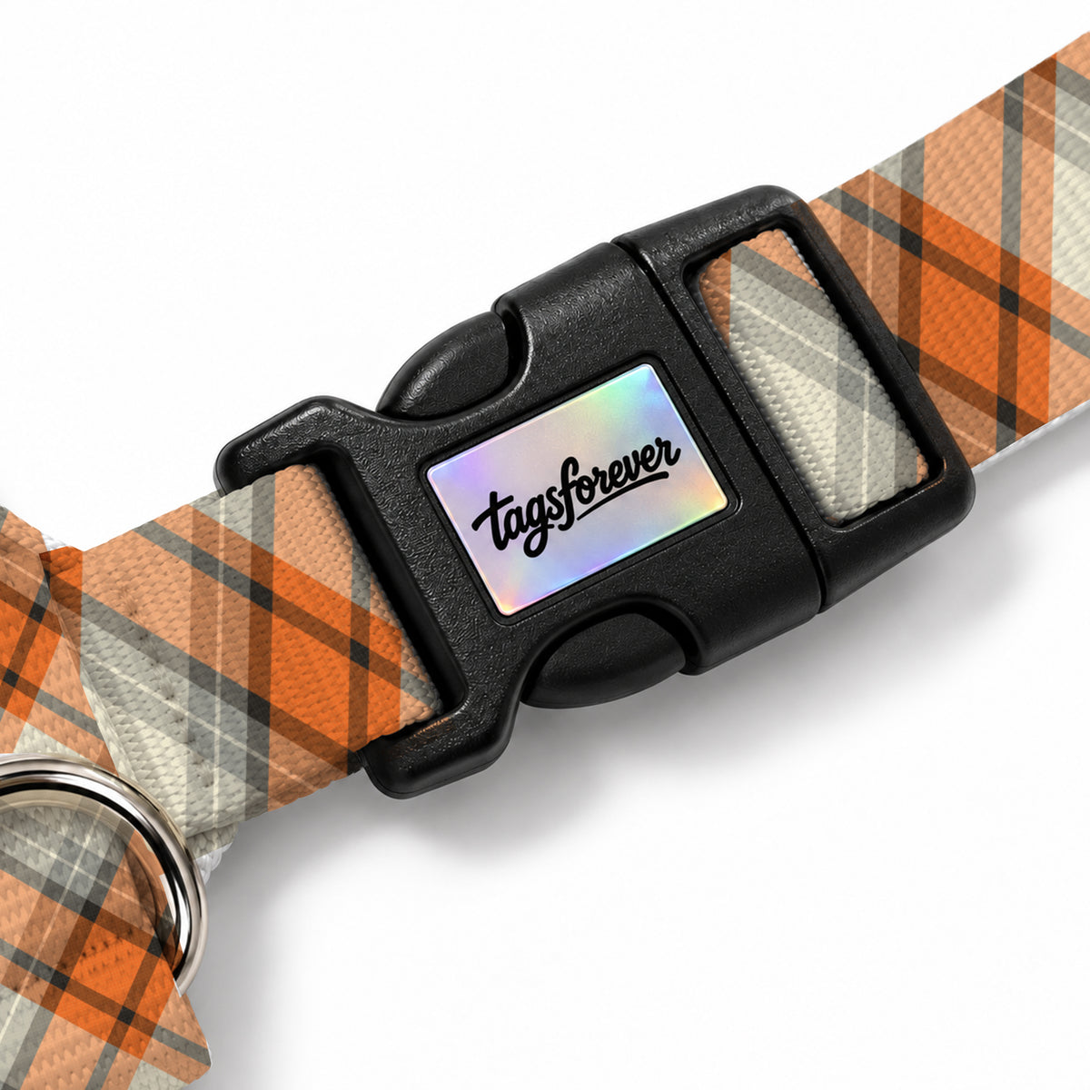 Orange Check Köpek Göğüs Tasması – Klips
