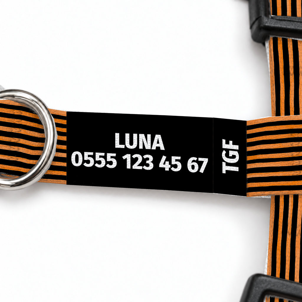 Tiger Brush Kedi Göğüs Tasması – Yazi Detayi