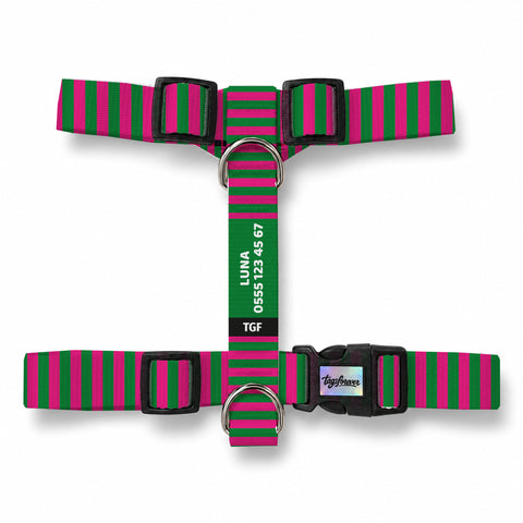 Berry Stripe Köpek Göğüs Tasması – Urun
