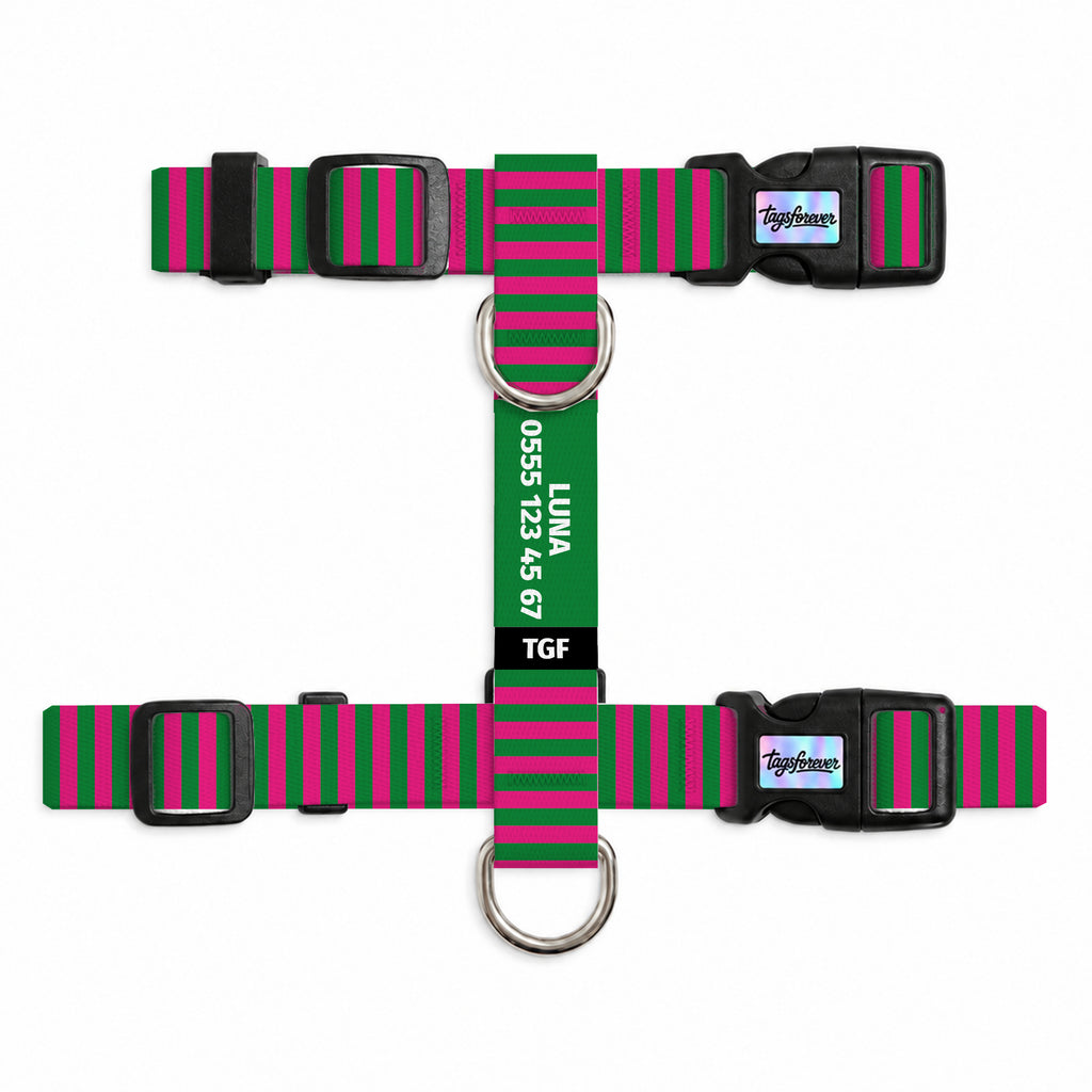 Berry Stripe Kedi Göğüs Tasması – Urun