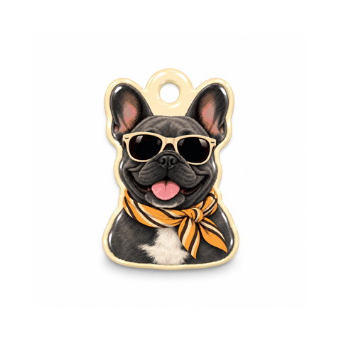 Frenchie Stripe Kedi Köpek İsimlik – Ön yüz