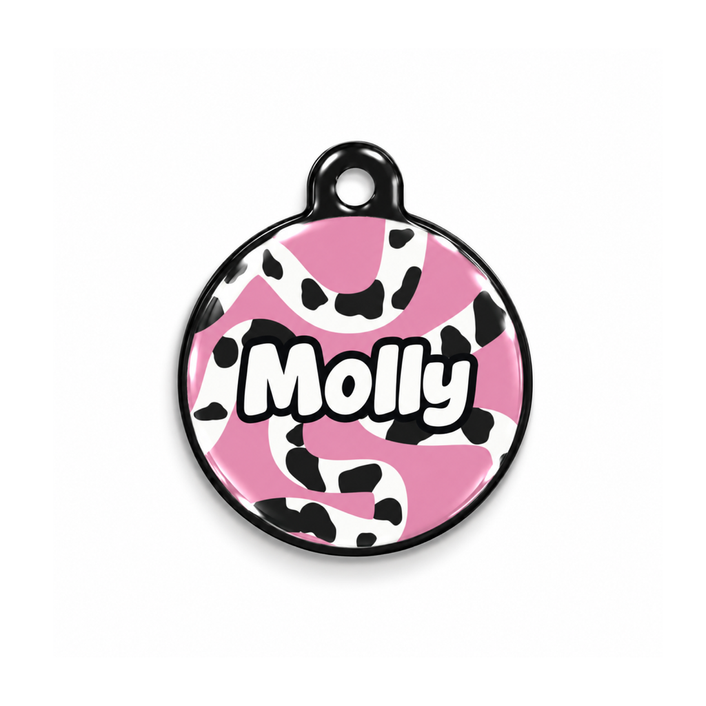 Moo Pink Kedi Köpek İsimlik – Ön yüz