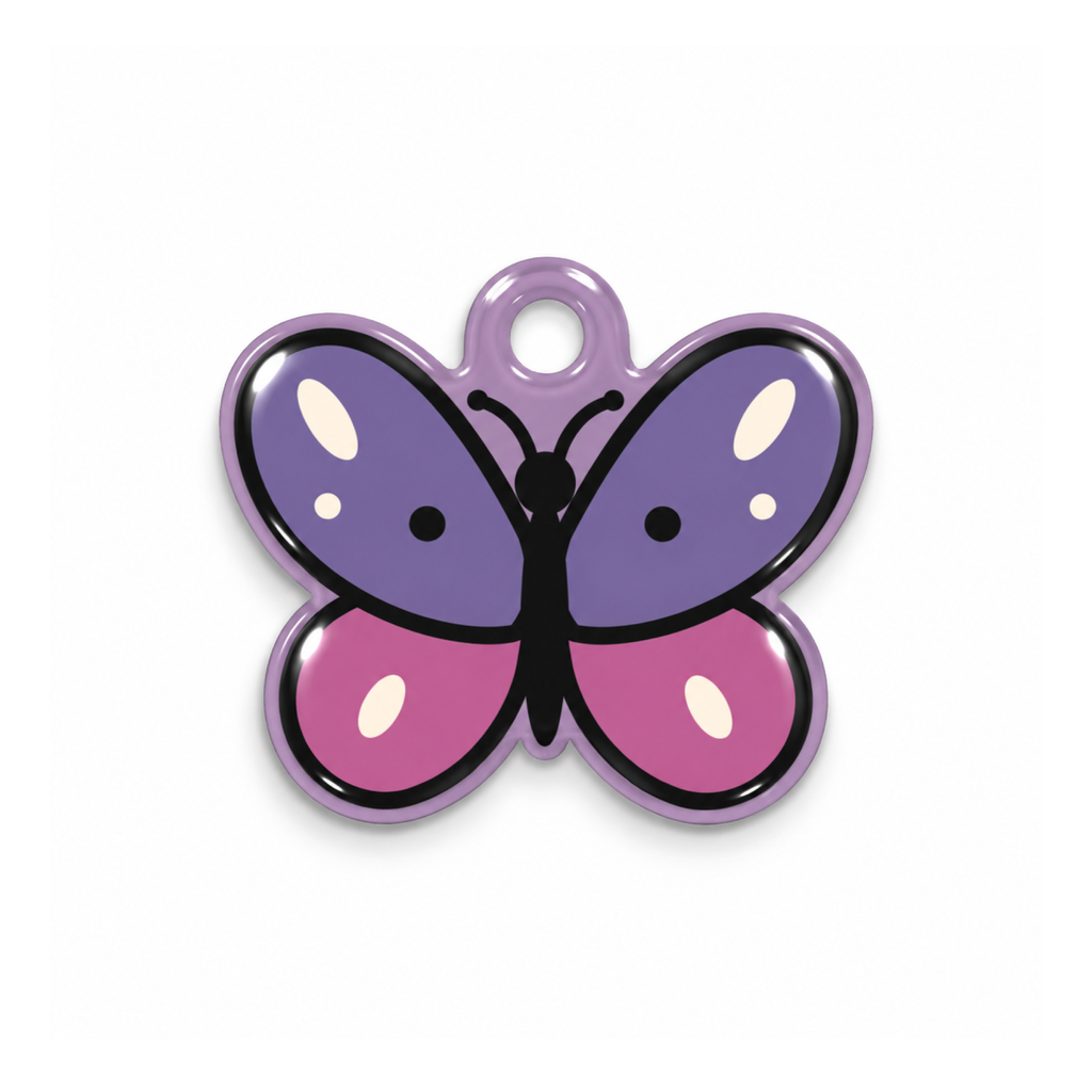 Flora Purple Kedi Köpek İsimlik – Ön yüz