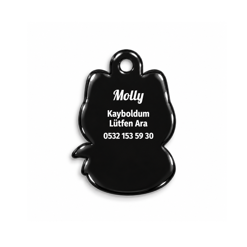 Teddy Check Kedi Köpek İsimlik – Arka yüz