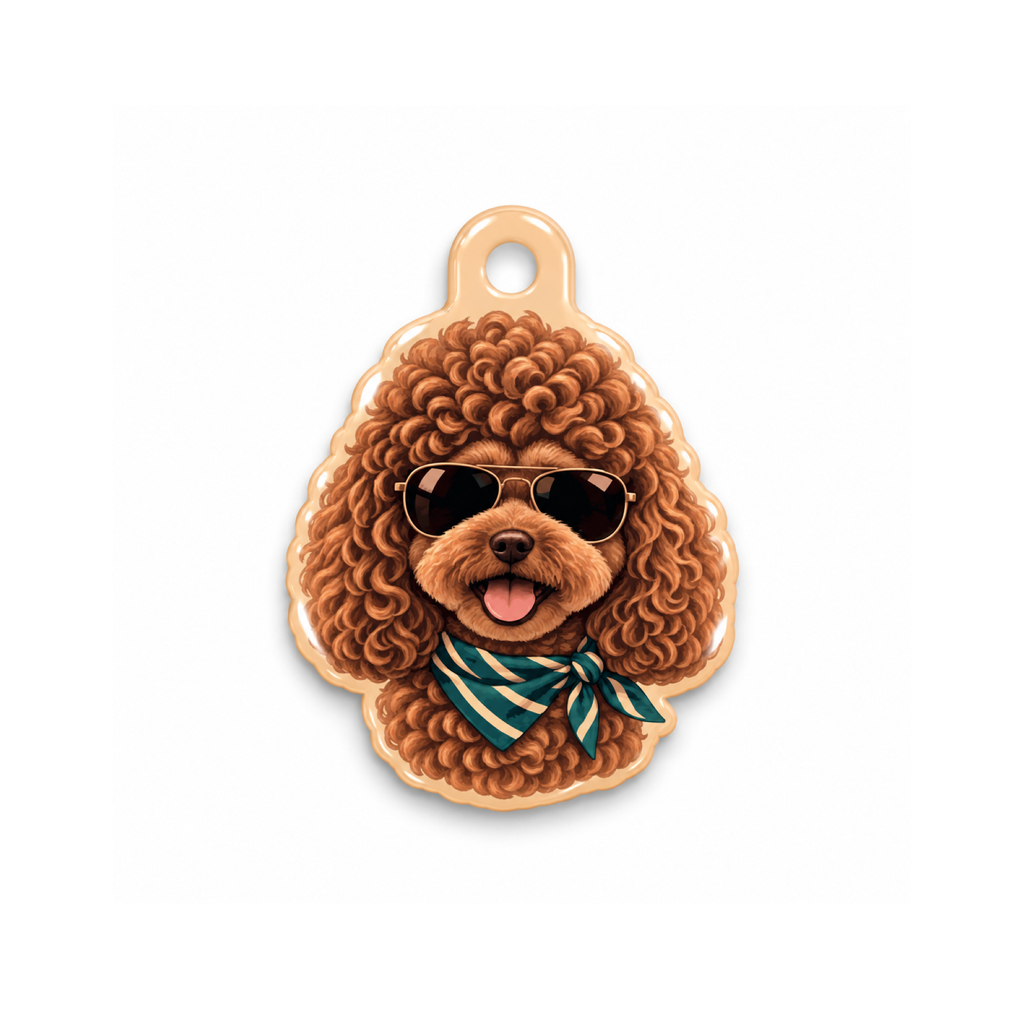 Poodle Check Kedi Köpek İsimlik – Ön yüz
