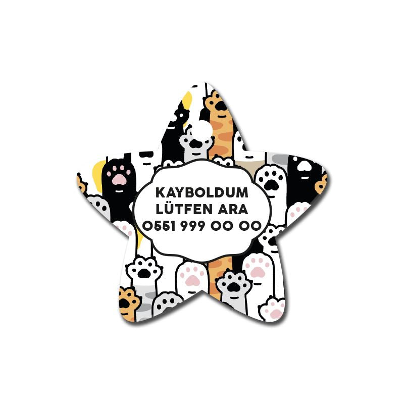 Pati Desenli Yıldız TFX TagsForever