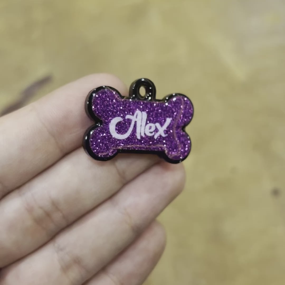 Mor Glitter Kemik | İsimlik