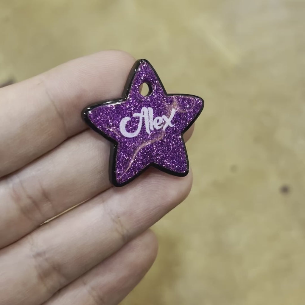Mor Glitter Yıldız | İsimlik