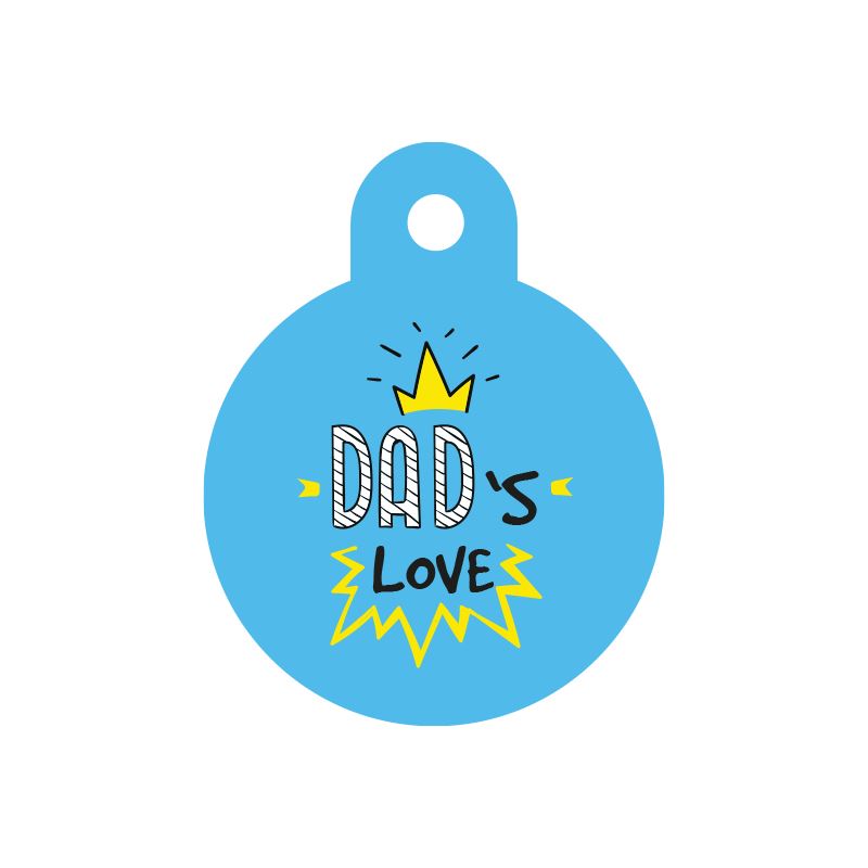 Dad's Love Yuvarlak TF TagsForever