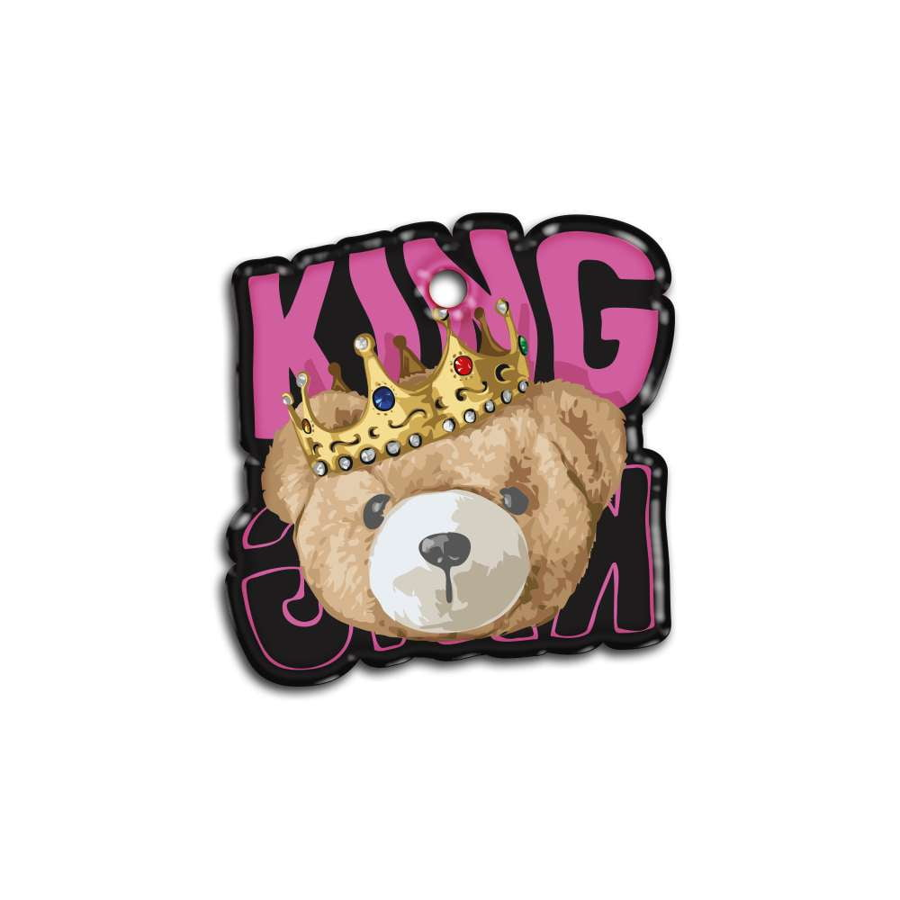 Pembe King Ayıcık | İsimlik - Evcil hayvanlar için mükemmel bir ürün.