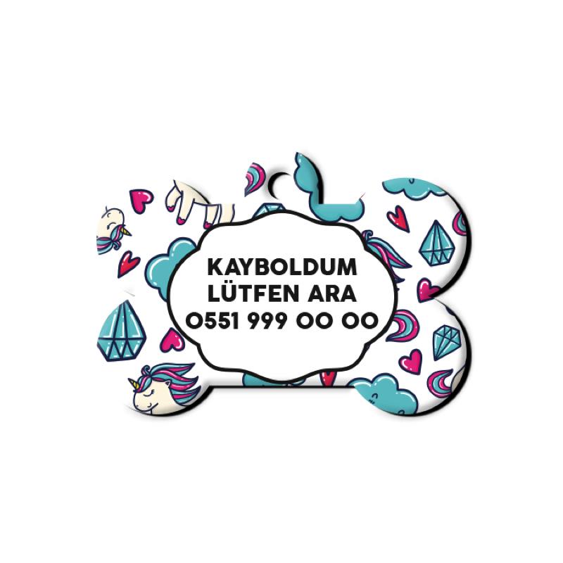 Unicorn Desenli Kemik TFX TagsForever