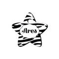 Zebra Desenli Yıldız TFX TagsForever