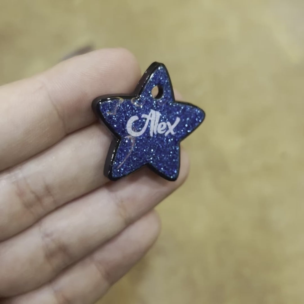 Mavi Glitter Yıldız | İsimlik