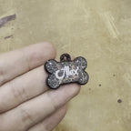 Gri Glitter Kemik | İsimlik